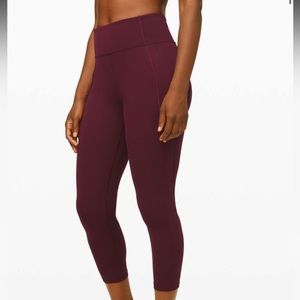 Lululemon time to sweat crop